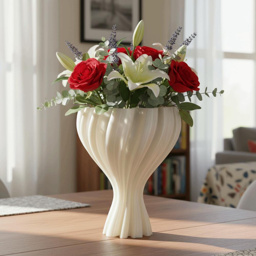 Flower Arrangement 3D Printed Flower Vases Twisted Design Flower Bottle  Home Desktop Decorations