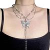 Multi Layer Chain Necklaces Irregular Body Chains Wasit Belt Chain with Butterfly Pendant Fashionable Jewelry Gift