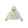 Outdoor Mountain Solid Color Hooded Zip Long Sleeve Jacket Women Jackets Oatmeal VN000GS32N1