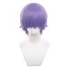 Akixen Versatile Full Short Straight Heat for Men and Size 30 Wig, Wig, Purple, Resistant, Women, Cosplay, Hairnet, Events, Halloween, Costumes,