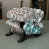 V8 Car Engine Model Realistic Resin 8-Cylinder Auto Engine Decoration Home Office Desktop Ornament Kids Science Learning Educational Toy