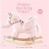 Toddler Rocking Horse Ride Unicorn Kid Ride On Toys Wooden Plush Animal Rocker Baby Unicorn Rocker Gift for Baby Girls Boys