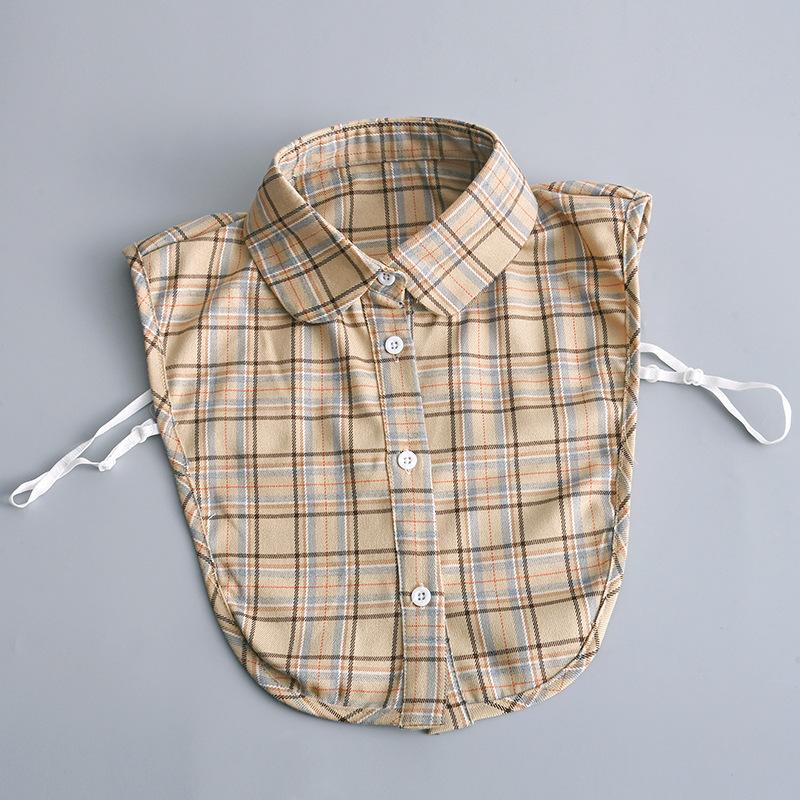 New Fake Collars Woman Vintage Half Shirt False Collar Woman Embroidery Detachable Lapel Collar Faux Col Accessories