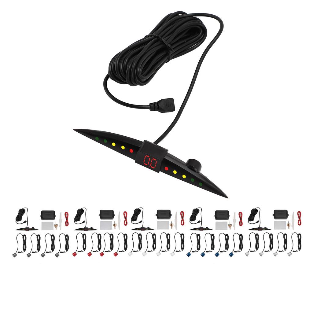 Car Reverse Backup Radar System 4 Parking Sensors LED Display Buzzer Beep Alarm Indicator for Safe D