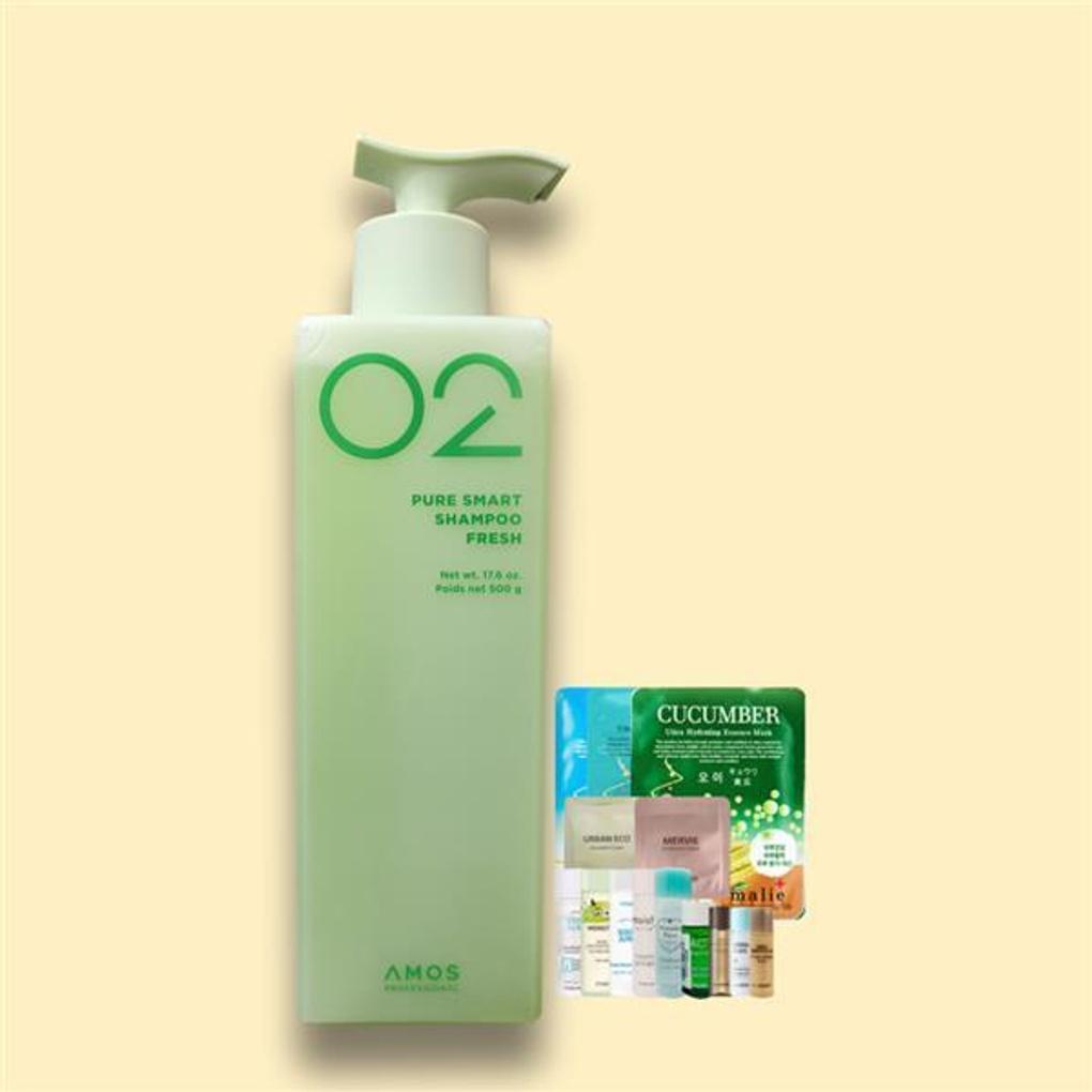 Amos Шампунь Pure Smart Fresh 500г + 1 случайный тип