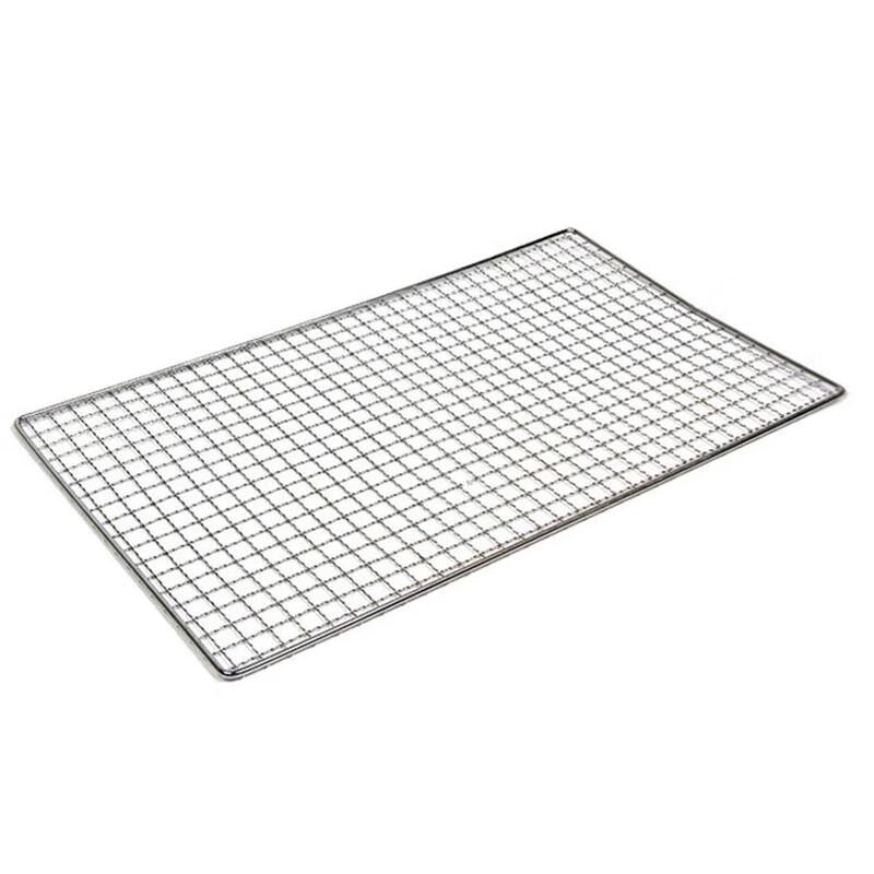 NHZHIW Прямоугольная сетка для гриля BBQ, пищевая, утолщенная, 45x30 см
