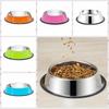 Миски для собак из нержавеющей стали большой вместимости, цветная миска для питья для собак, миска для еды и воды для собак, дом