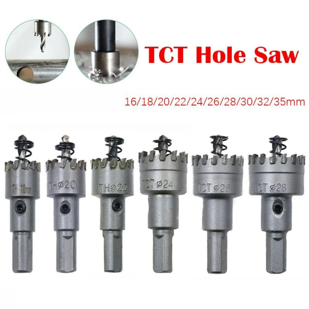 Hard Alloy Drill Bit Silver Hole Opener High-quality TCT Hole Saw Aluminum Alloy