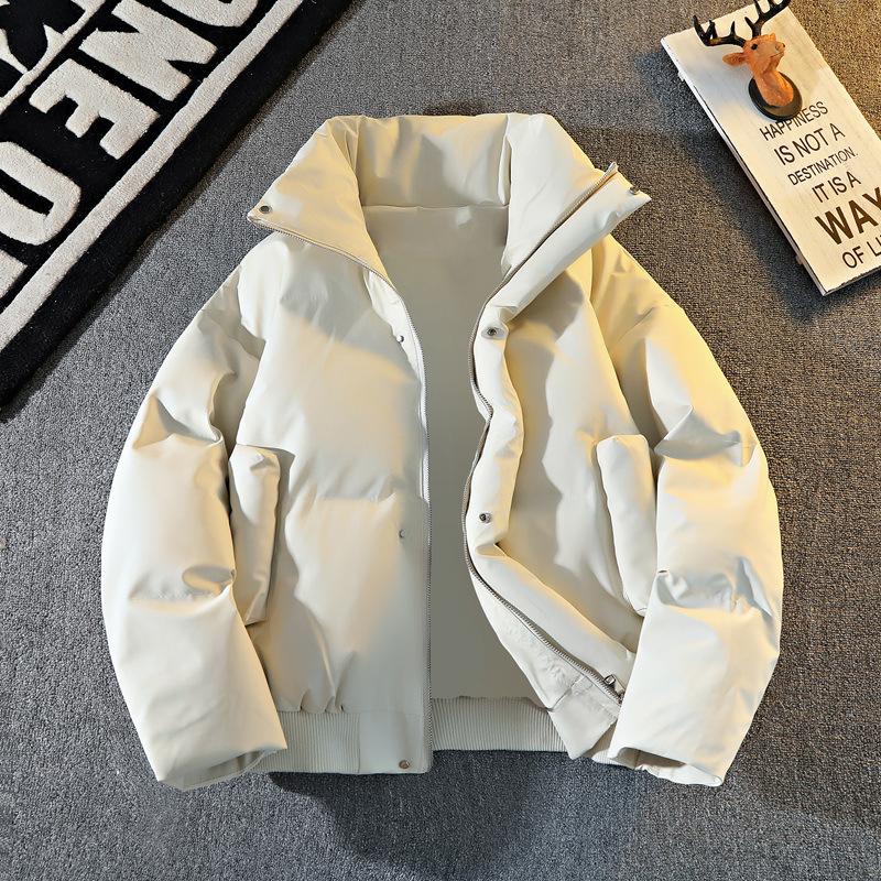 Парки мужские с воротником-стойкой, зимние, повседневные, теплые, мужская одежда для улицы, хлопковые куртки, молодежная уличная одежда, ветрозащитные пальто