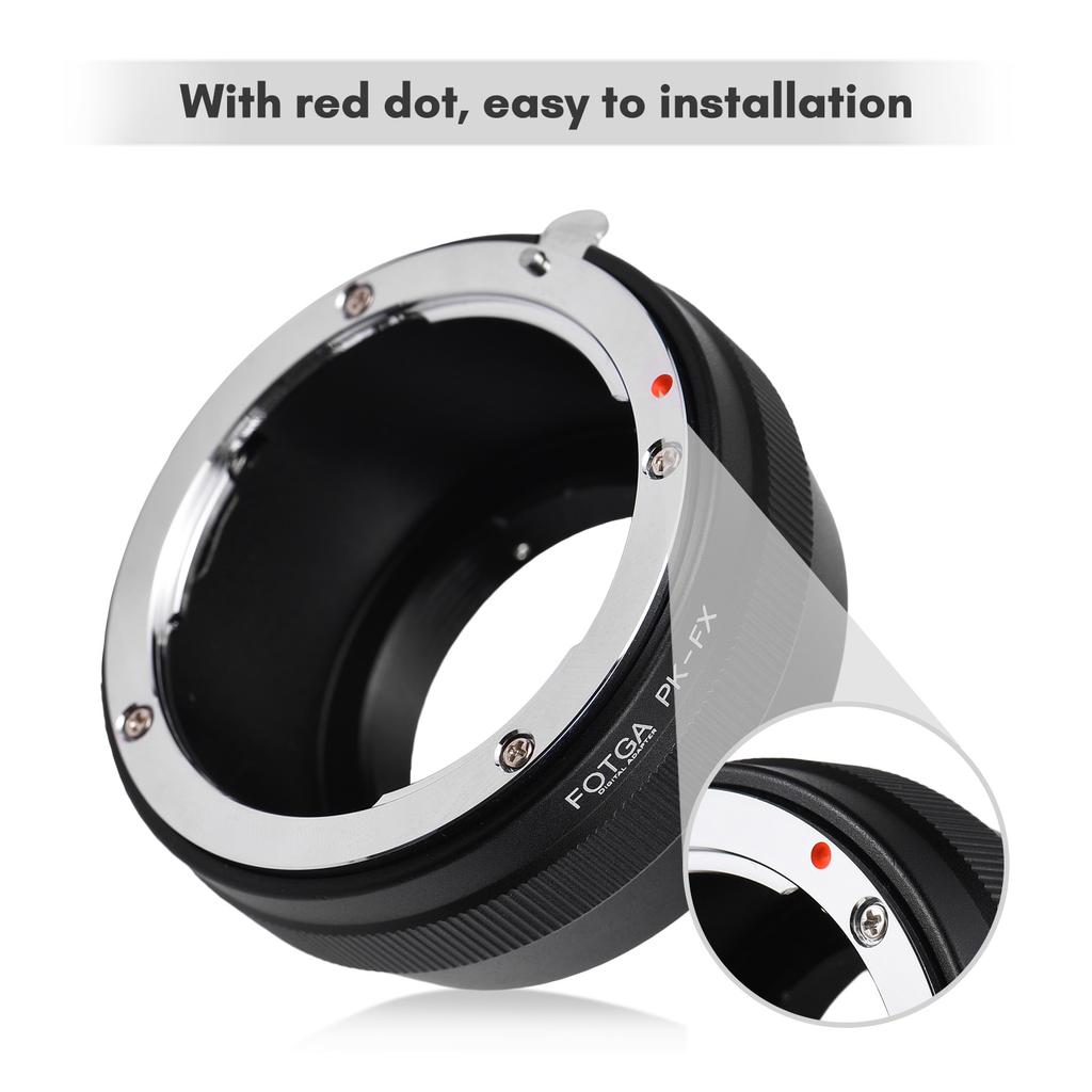 Переходное кольцо для ручного крепления объектива FOTGA из алюминиевого сплава для объектива Pentax K-Mount для Fuji