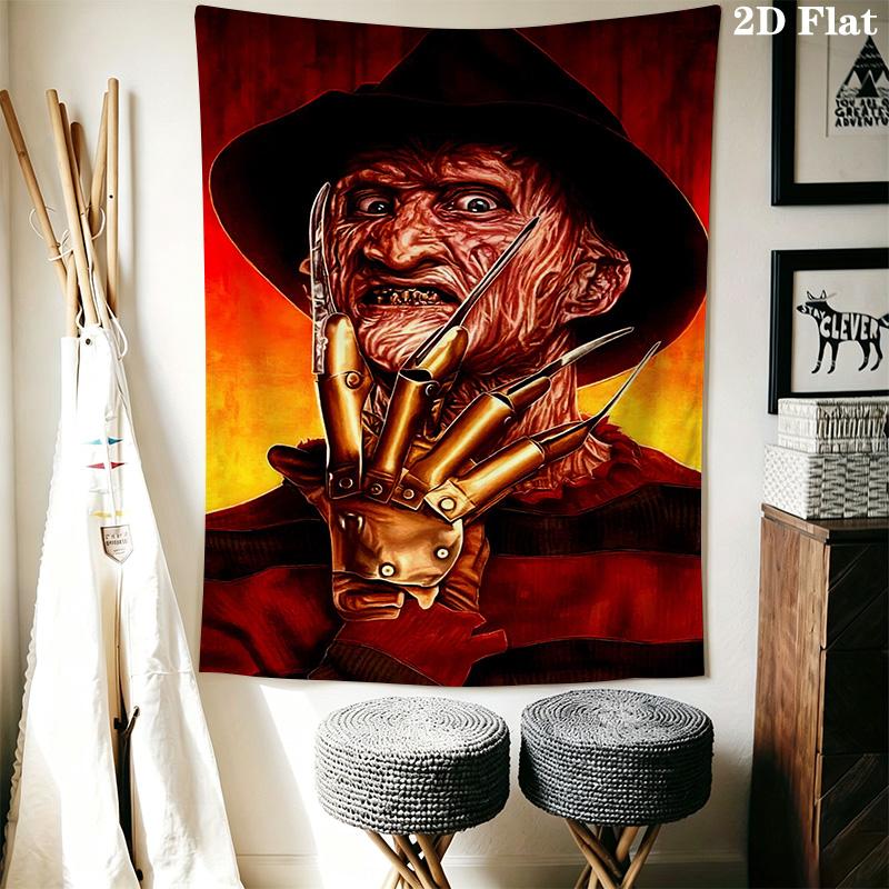 Freddy Krueger Pattern Home Decor Tapestry, Wall Hanging, Decorative RV Wall Cloth.SGT0917385