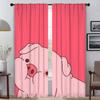 Розовая свинья, домашний интерьер, шторы для гостиной, затемняющие шторы, тюль для спальни, украшение на Хэллоуин, перегородка для кухни