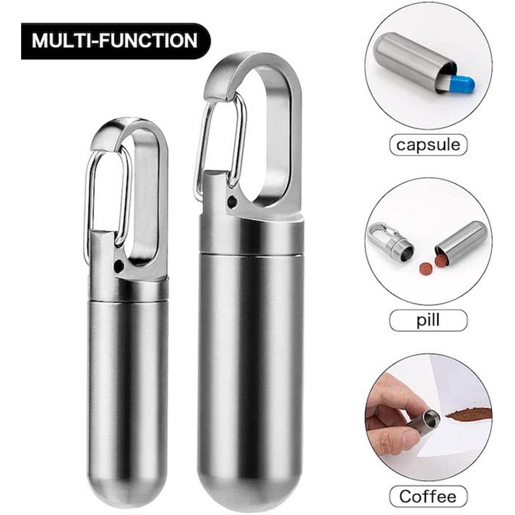 Портативный мини-стальной герметичный капсульный сплиттер для оказания первой помощи на открытом воздухе подвесной кейс S0L1