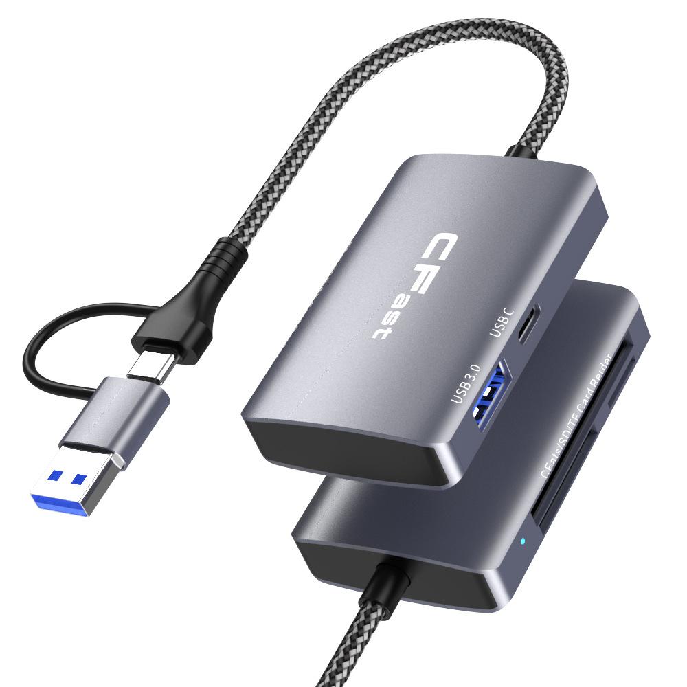 Док-станция типа C с высокоскоростным CFast Reader USB3 0 Hub SD TF Card Reader, многофункциональный адаптер