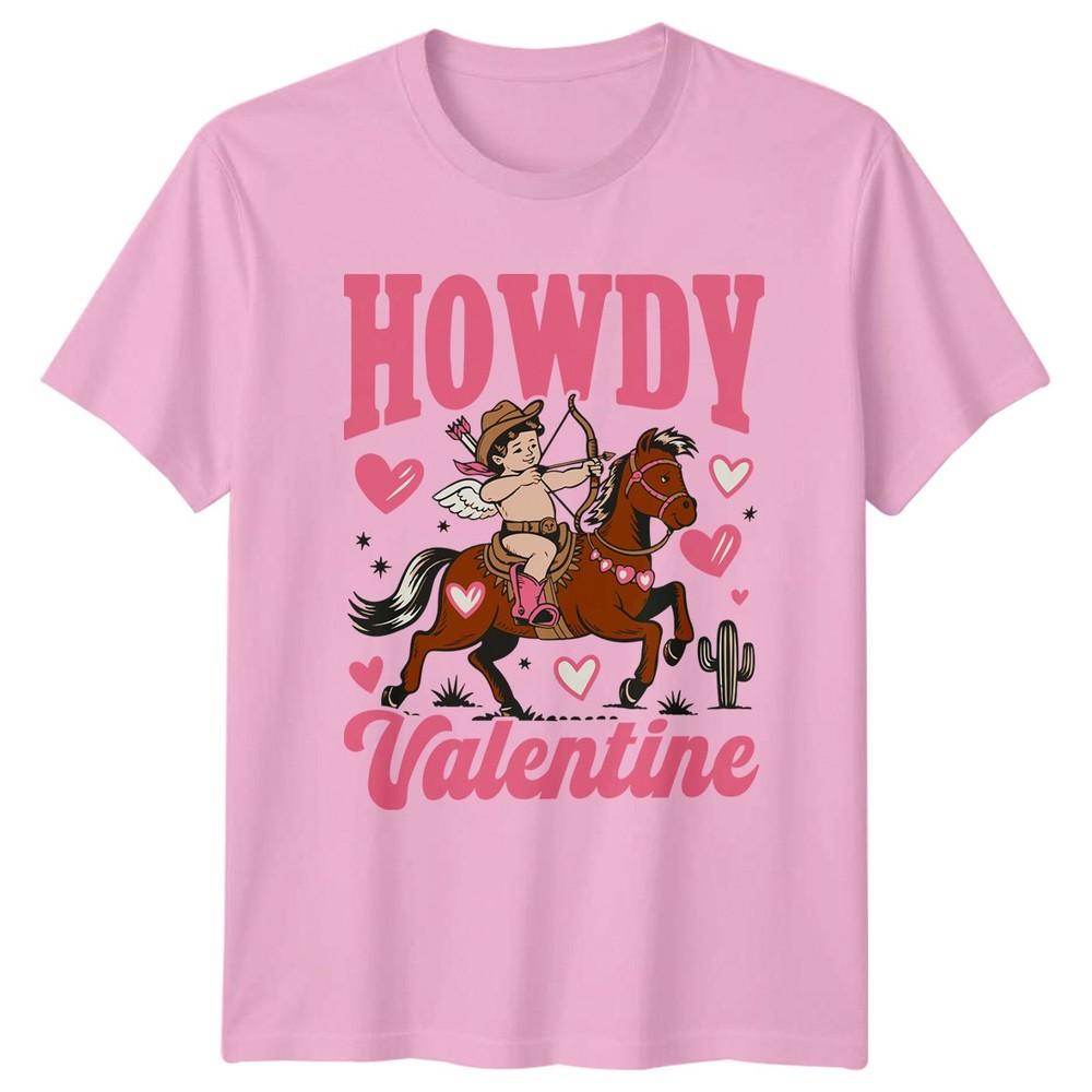 Howdy Valentine Cowboy Cupid Valentines Day Holidays Unisexs Unisexs Graphic Tee
