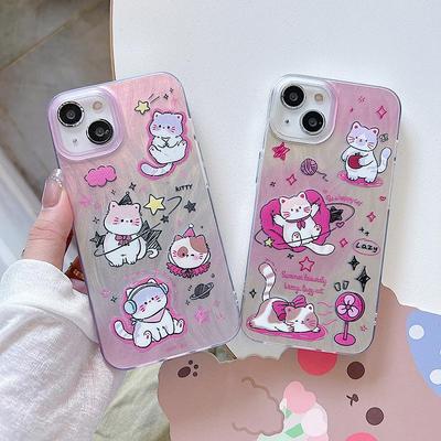 Милый чехол для телефона Samsung S23 FE S24 Ultra A35 A54 A53 A34 S23 Redmi Note 13 Pro Redmi 13C Realme C63 C67 IPhone 15 11 Reno 11 8T Tecno Spark Cover