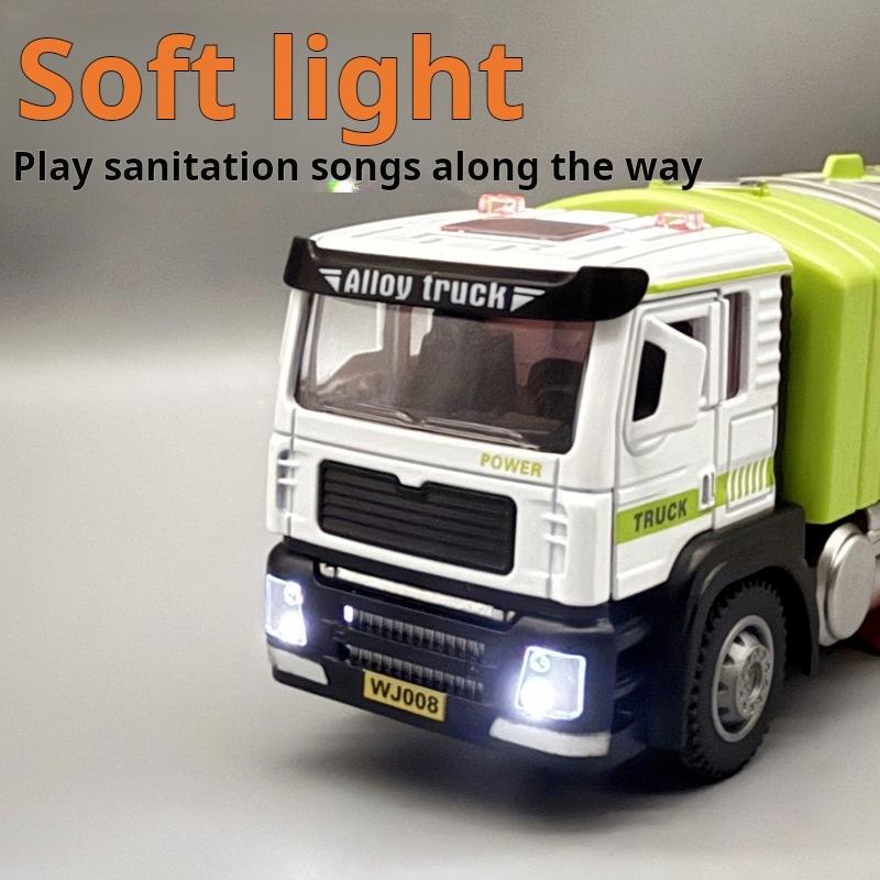 Alloy Sanitation Sweeper Model Simulation Vacuum Cleaner Boy Electric Sound And Light Universal Toy Car