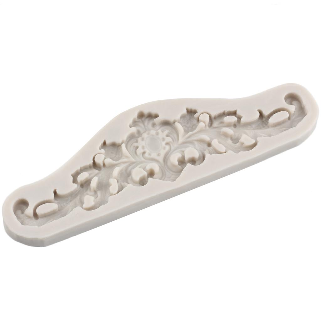 Силиконовые формы в стиле барокко, рельефные силиконовые формы с листьями, границы для торта, формы для помадки, инструменты для украшения торта, конфетная глина, формы для шоколадной мастики