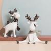 Creative Home Deer Decorations Creative White Deer Figurines Christmas Office Living Room Decorations Easter Room Desk Ornament