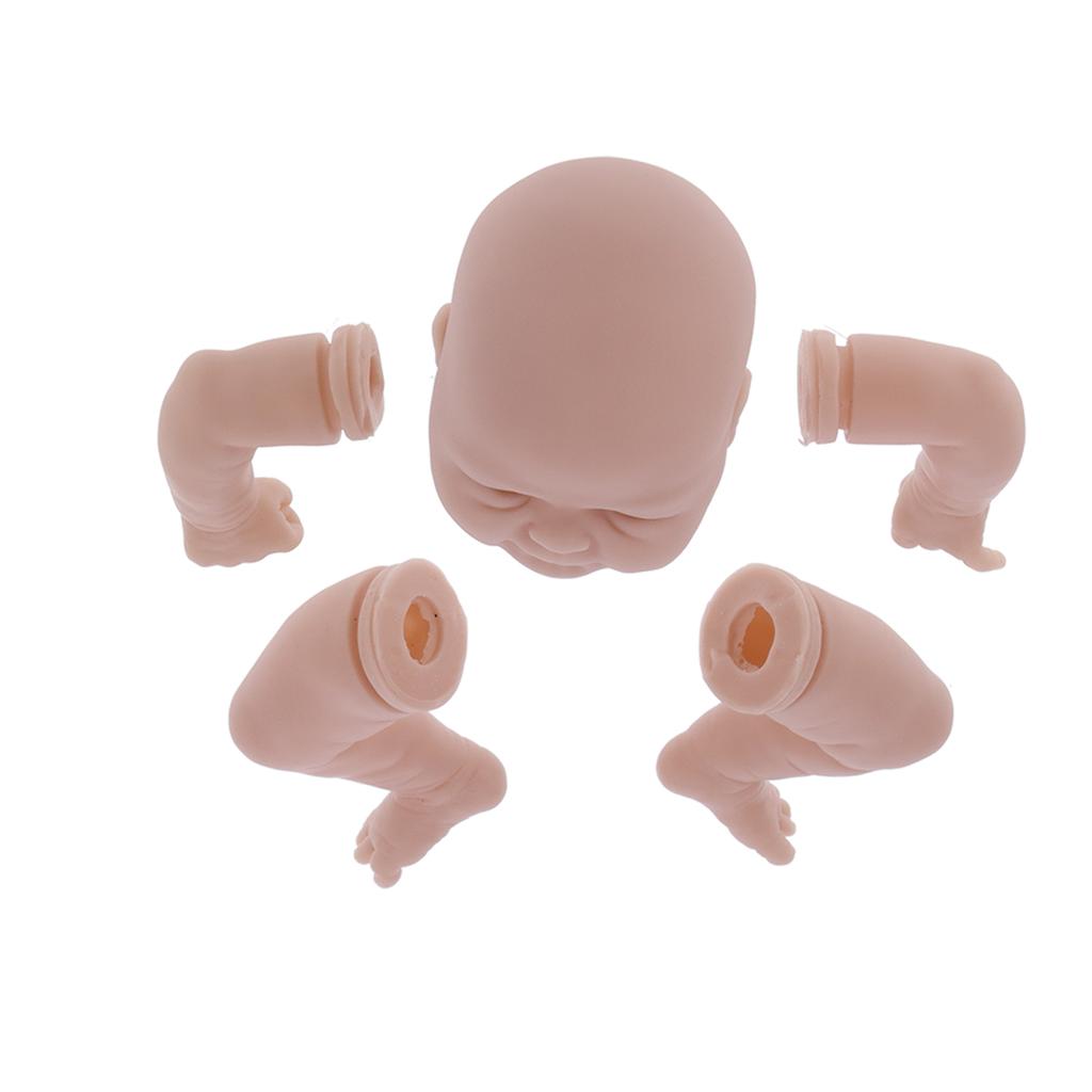 Simulation Unpainted Reborn Doll Kit Vinyl Unfinished Baby Doll Mold Parts Set 17 Inch