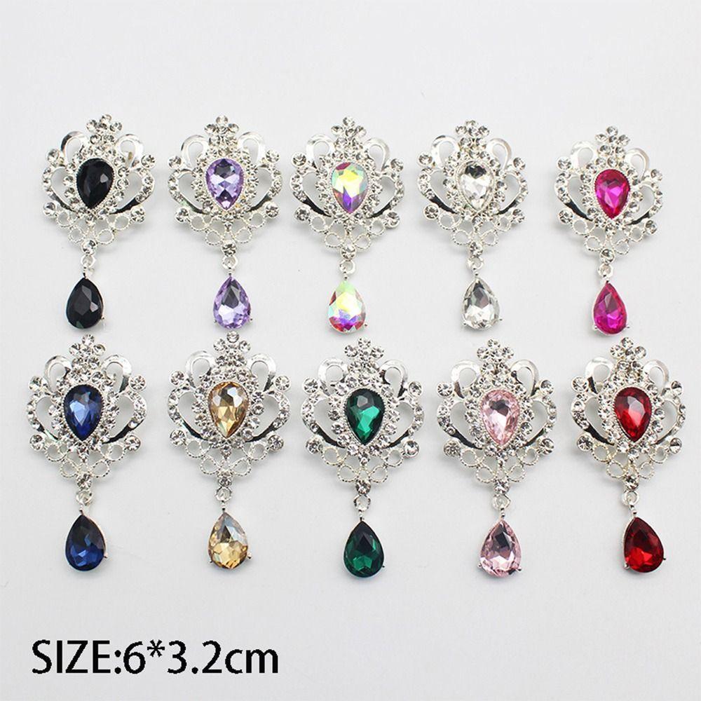 Flat Back Wedding Brooch Alloy Material DIY Accessories Wedding Dress Decoration  Invitation Design