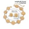 Light Luxury Style Sunflower Splicing Alloy Collarbone Chain Personalised Exaggerated Necklace Set Fashion Commuter Retro Travel Women's Necklace
