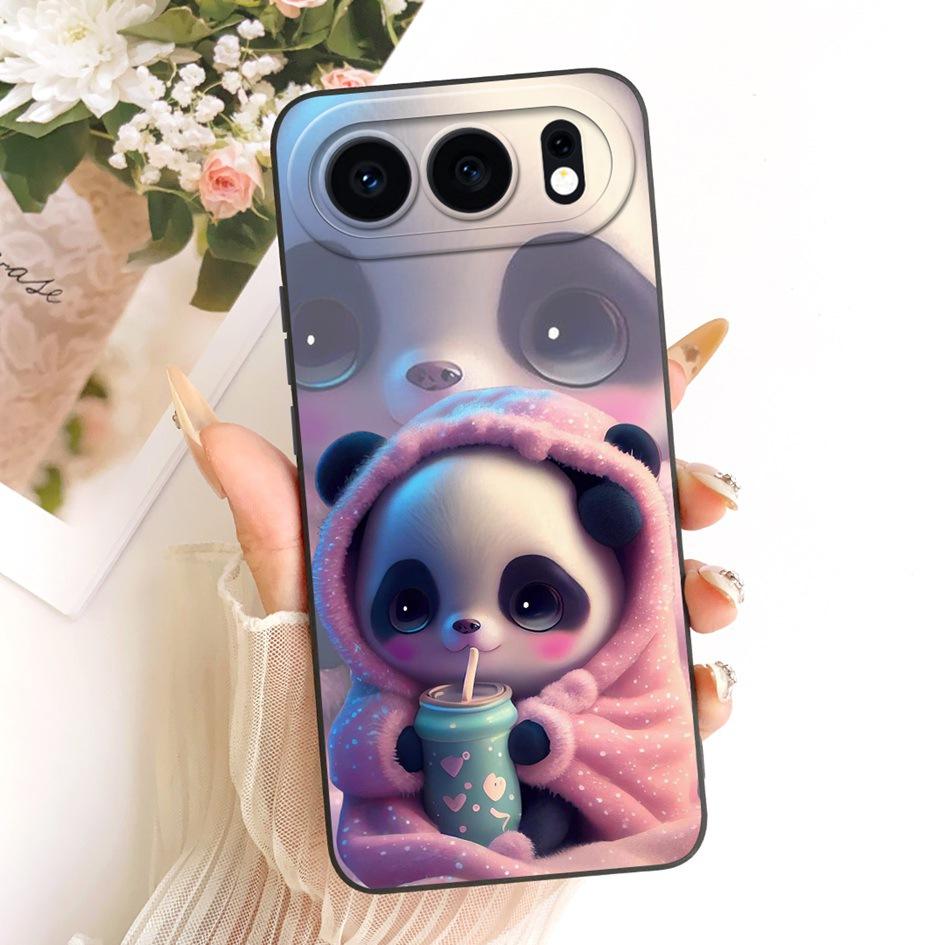 Чехол для Honor 500 Pro 2025 MEP-AN00 Милый Мультяшный Панда Защита Камеры Мягкий Силиконовый Чехол для Телефона Для Honor 500 Honor500 Чехол