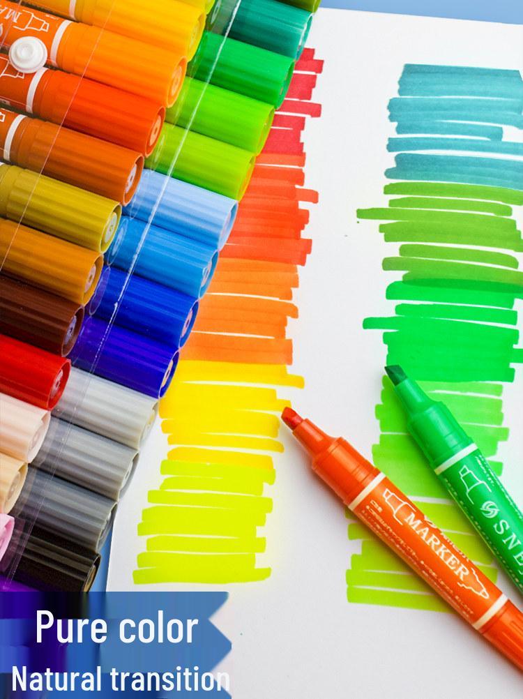 Масляные маркеры Snell с двумя наконечниками - Наборы из 12, 24, 30, 40 цветов для ручного письма и плакатов.