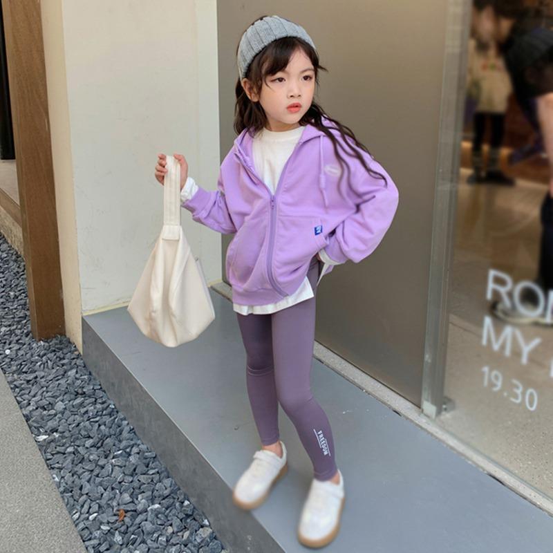 Girls Yoga Pants Letter Print Reflective Design Casual Comfy Pants Gym Leggings