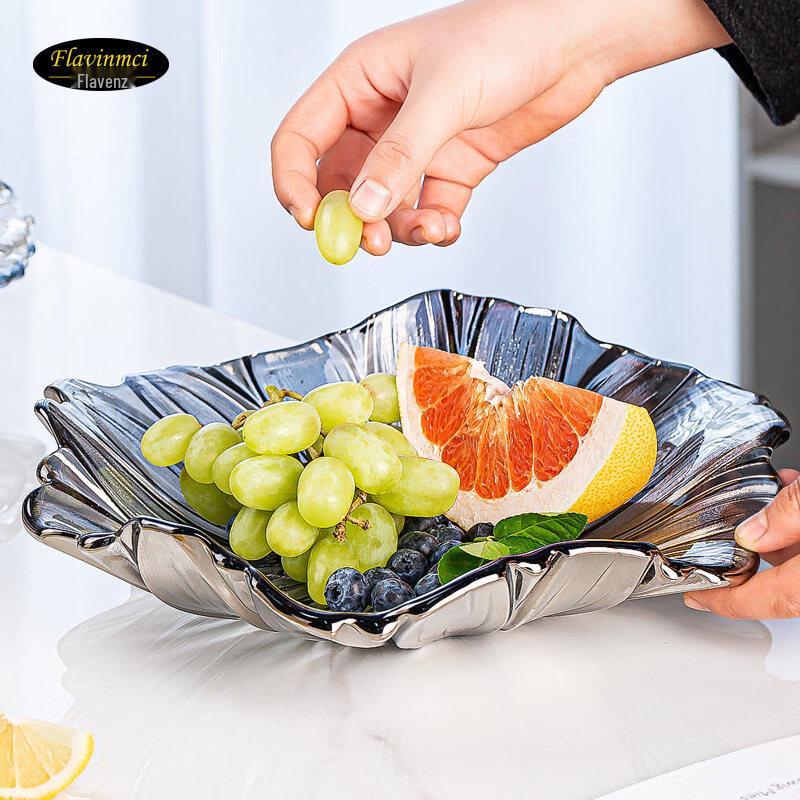 Flavinmci Nordic Sunflower Crystal Glass Fruit Bowl
