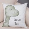 Nordic Be Brave Zebra Hippo Double-Sided Printed Pillow Cover Short Plush Suitable Living Rooms Bedrooms Throw Cushion Cover