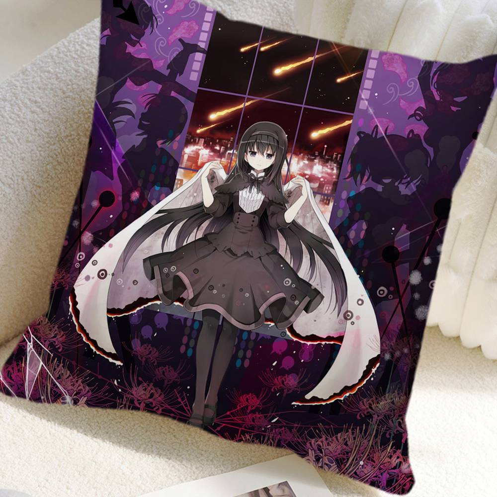 Puella Magi Madoka Magica Аниме Наволочка Квадратная Подушка Спальня Диван Досуг Комфортная Подушка Автомобиль Дом Украшение