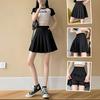 Юбка средней длины с эластичной резинкой на талии для женщин, летняя плиссированная юбка в карманном стиле для высокой талии, утягивающая короткая юбка, модная женская одежда