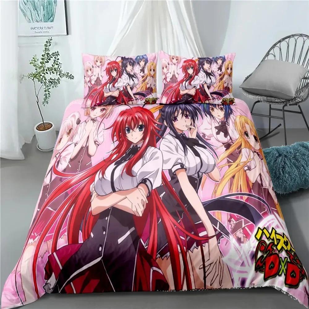 Аниме High School DxD Комплект постельного белья Для спальни Мягкие современные покрывала Удобные для детей Подушка с пододеяльником Удобная наволочка