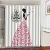 Sexy Women Bikini Waterproof Shower Curtain Man Woman Kissing High Quality Polyester Original Bathroom Curtains Rideau De Bain