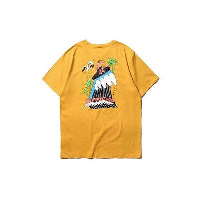 Vans Мужская футболка с коротким рукавом с принтом Asia Artist Collab Edition, желтая VN0A4RAY50X