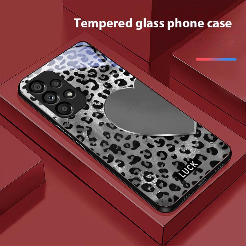 Пятнистая Любовь Для Samsung Galaxy S10 20 Plus 21 FE 22 23 24 FE 25 Ultra Черный Закаленное Стекло Чехол для Телефона Жесткий Корпус