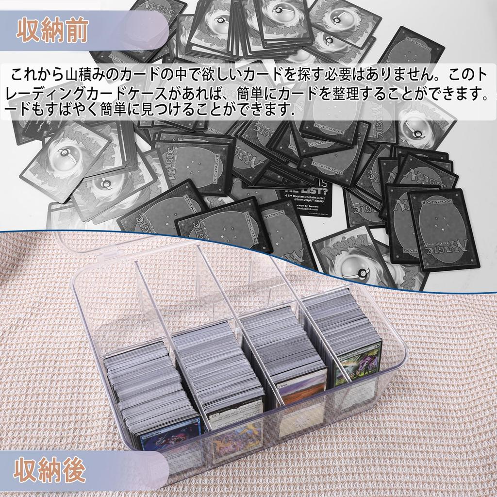 Yoimize Card Коллекционная карта Прозрачная коробка для хранения карт Pokemon 8 с вместимостью более 2000 карт со съемным разделителем Карман для карт Горизонтальная Вертикальная