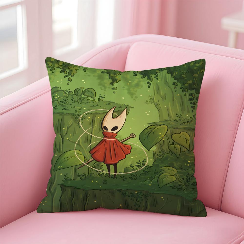 Игровой Чехол для Подушки HHollow Knight Silksong Наволочка Ультра Мягкая Кожаная Ткань Облачный Комфорт Скрытая Молния