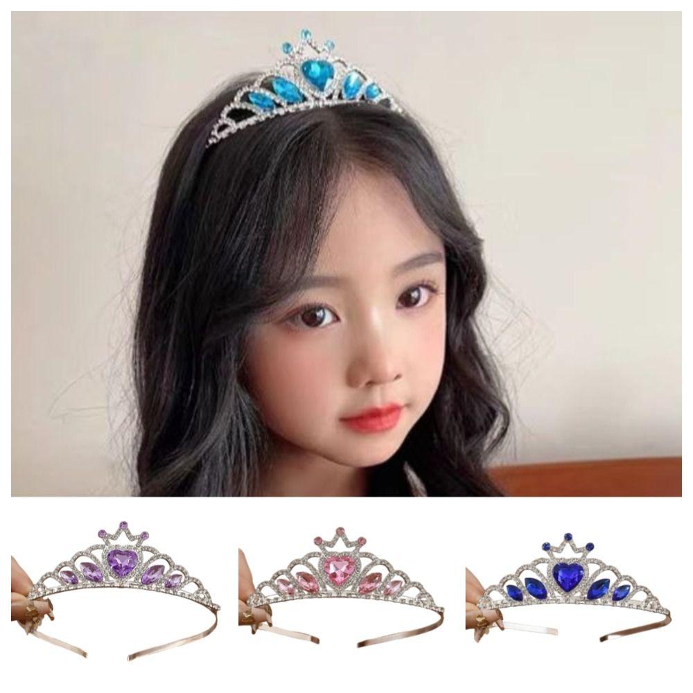 Heart Designs Bridal Tiara Crown Gorgeous Rhinestone Crown Girls Party Headbands Girls Gift