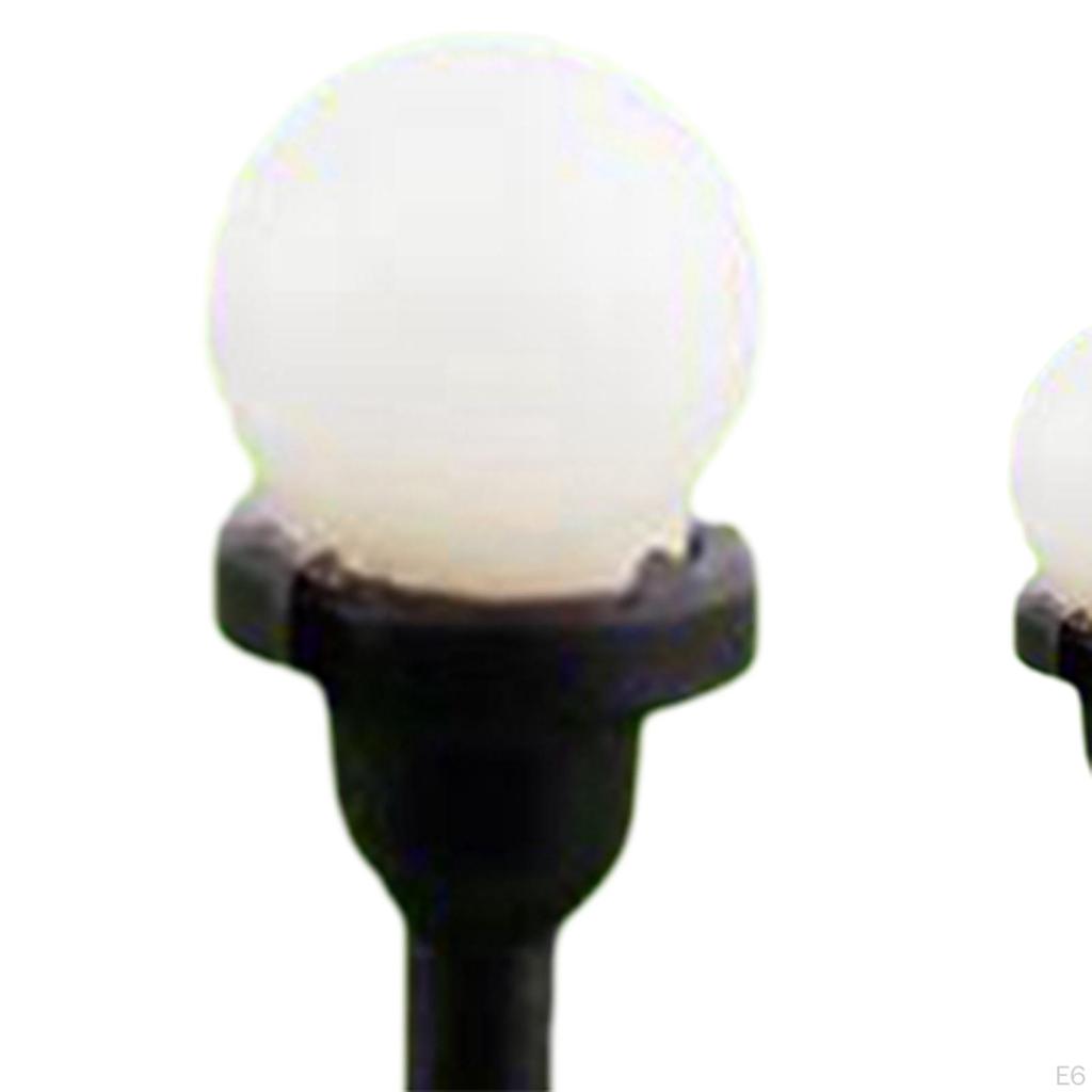 20 Pieces 1:100 Mini Street Post Lights,Fairy Garden Accessories,Model Train Lamp Lights