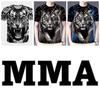 Tiger Muay Thai T-Shirt Kick Boxing 3D Print Vintage Training UV Protect Quick Dry Men Women Unisex Short Sleeve Round Neck MMA Mix Martial Art