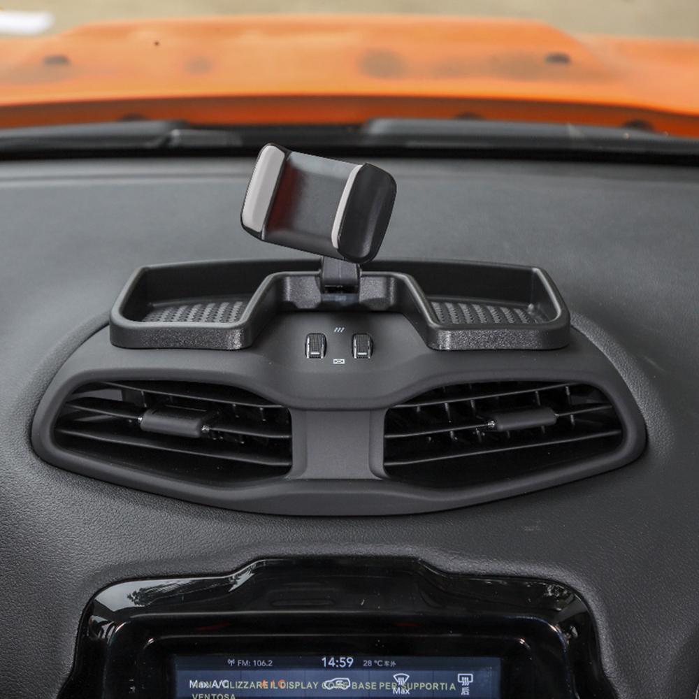 Держатель мобильного телефона для Jeep Renegade 2016-2022, автомобильный GPS-кронштейн, подставка для крепления на приборной панели, ящик для хранения, органайзер, интерьер