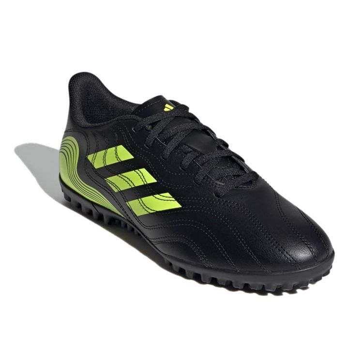 adidas Copa Sense.4 Turf Круглый носок Удобные Трендовые TF (Резиновые шипы) Прочные футбольные бутсы Мужские футбольные бутсы Черно-желтые FW6547