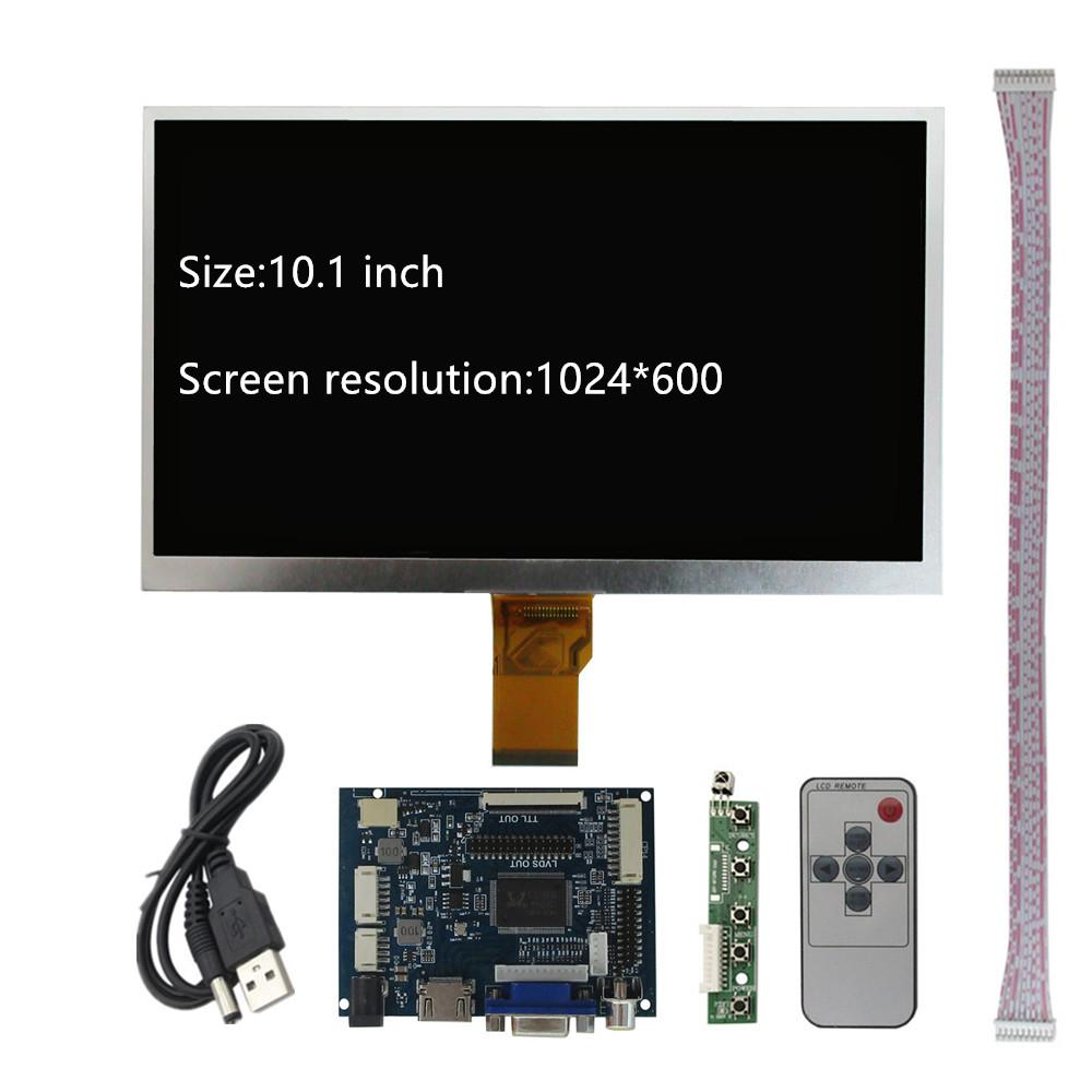 10.1 Inch HD 1024*600 LCD Screen HDMI Driver Board,Plug&Play for Raspberry Pi 4/5,Computer Auxiliary Display Split Screen Portable Monitor