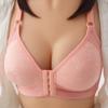 Front Buckle Large Size Bra Sexy Breathable Thin Section Non-rimless Underwear Female Jacquard Bra