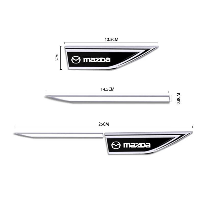 Car Fender Side Blade Metal Decal Car Body Protective Sticker for Mazda 3 bk bl 323 Axela Atenza CX5 CX8 CX3 Demio MS FF2