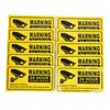 10Pcs Cctv Security 24 Hour Video Surveillance Sign Camera Warning Car Stickers