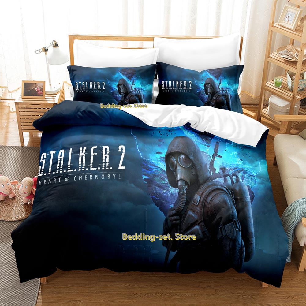 Новая игра S.T.A.L.K.E.R. 2 Набор постельного белья "Сердце Чернобыля" Мультяшный Аниме Трехсекционный Набор Взрослый Детская Спальня Комплекты Пододеяльников Literie
