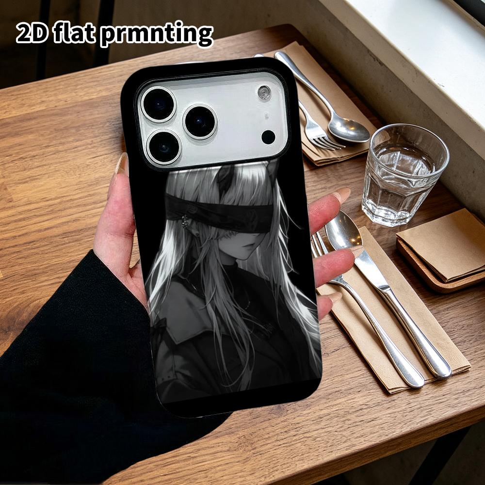 Чехол для телефона: 2D плоский, подходит для iPhone 18 17 16 15 14 13 12Pro, аниме-девушка, идеальный подарок на Рождество и Хэллоуин
